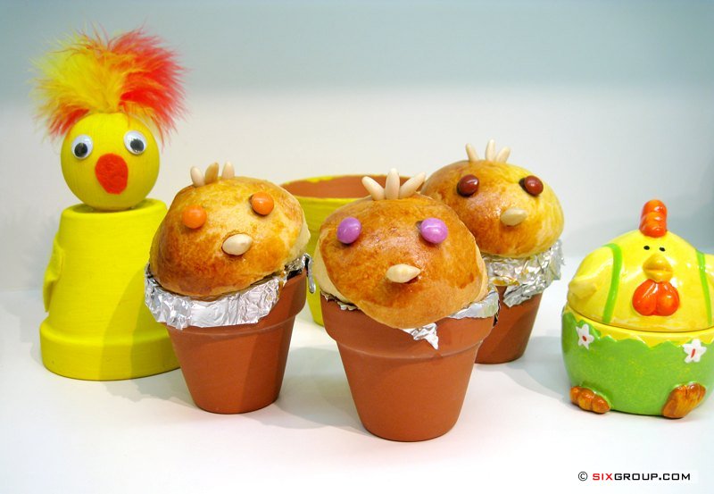 Süße Teilchen - Süße Tontopf- Küken - www.backecke.it : Koch- und ...